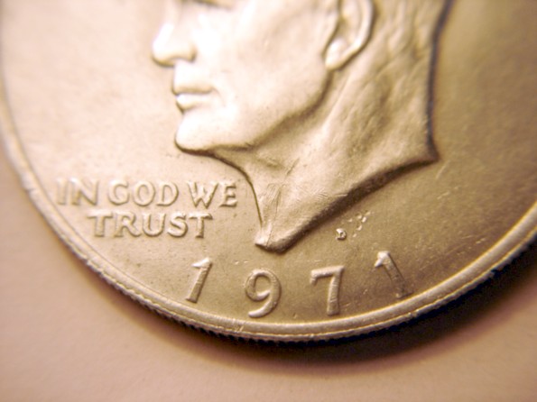1971-D-Talon-Head-&--A-1972-D-Peg-Leg-Ike-In-MS-Grade!